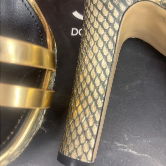 Donald J. Pliner Gold and Black Heels - Picture 9 of 15